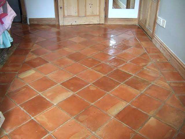 clay tiles floor